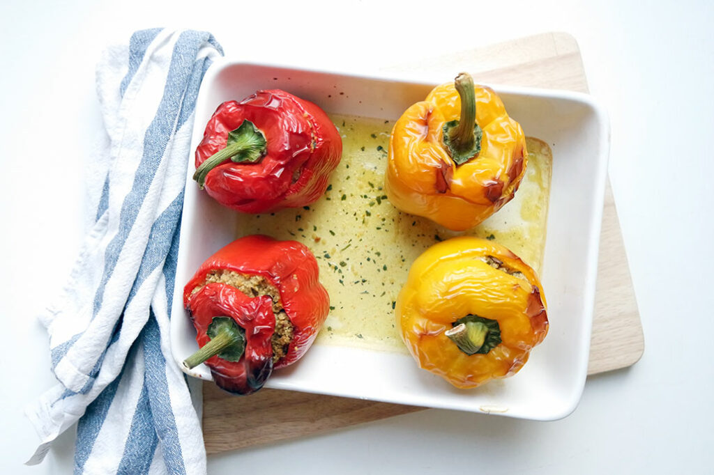 paprika gefüllt couscous gesund clean eating blog