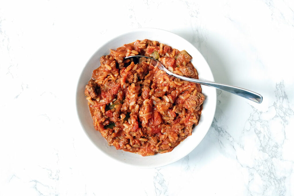 hackfleisch Reis Eintopf clean eating rezept blog