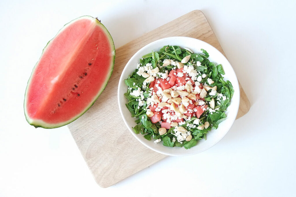 wassermelone feta salat gesund clean eating