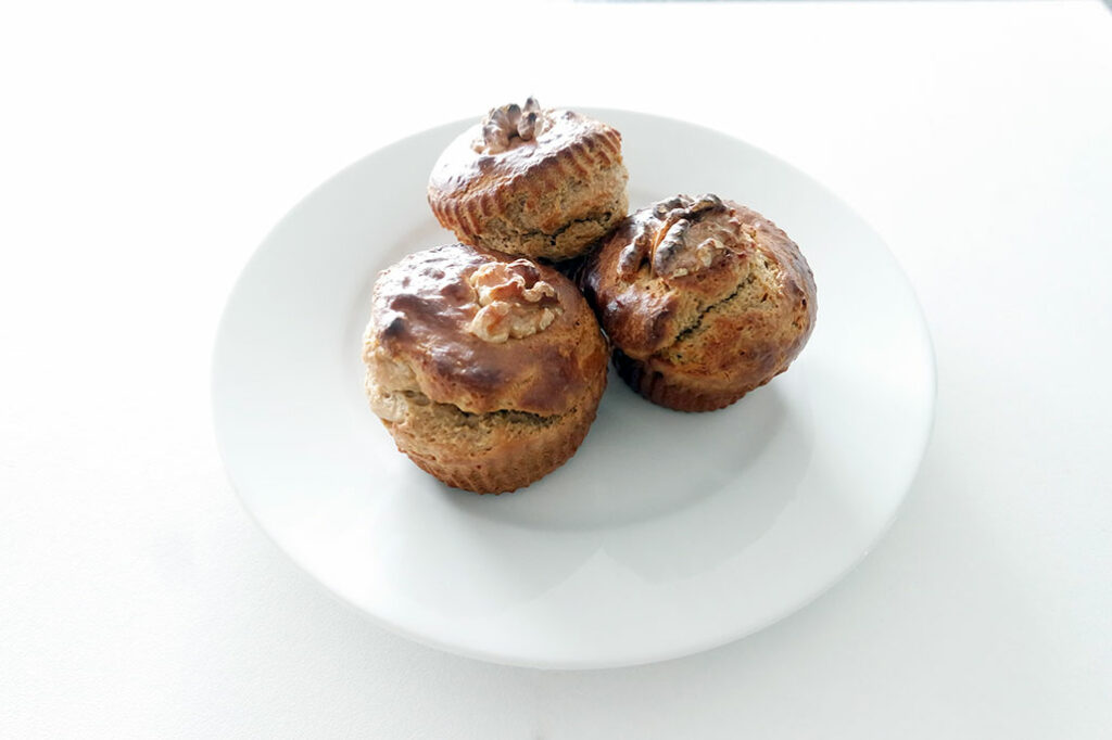 banenen erdnussbutter muffins gesund