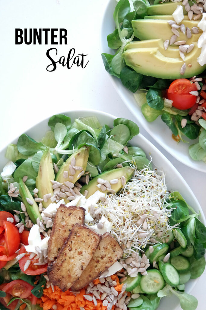 salat mittag tofu gesund clean eating blog