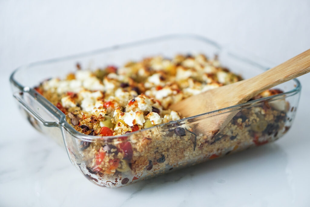 mediterran gebackenes Quinoa gesunde beilage rezept