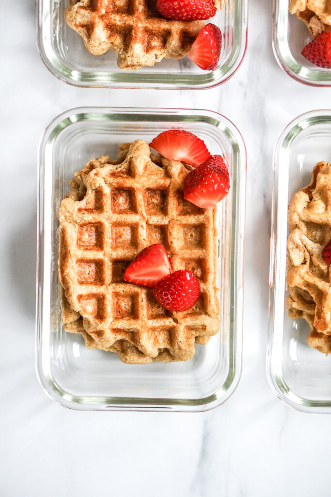 Vollkorn Eiweiß meal prep Waffeln Rezept gesund 