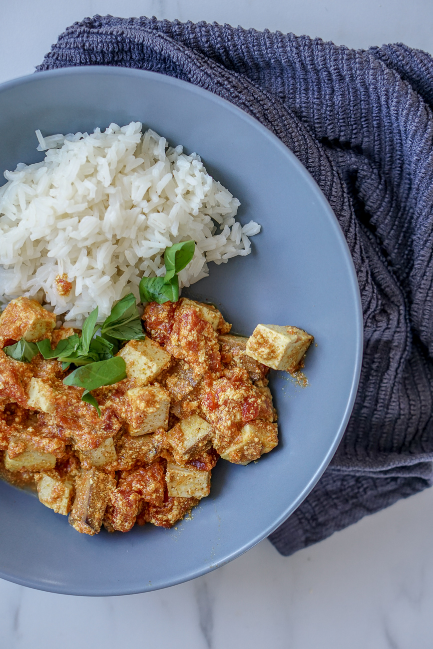 tofu vegetarisches masala gesund enfach rezept