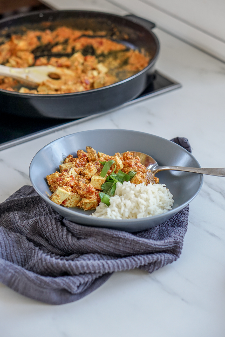 tofu vegetarisches masala gesund enfach rezept