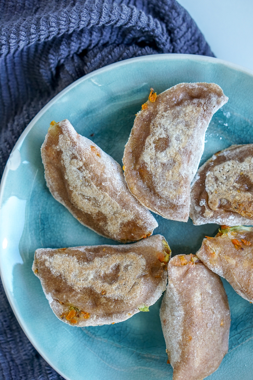 dumplings vegetarisch pierogi gesund Vollkorn vegetarisch
